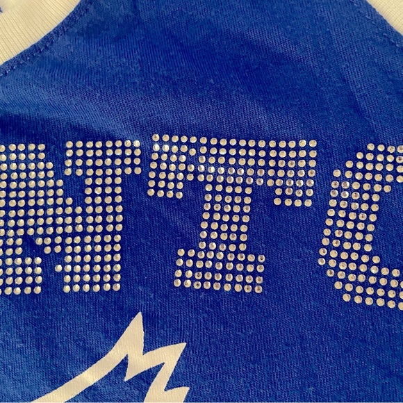 Authentic MLB Toronto Blue Jays Sparkle Logo Tank Top. Blue - Picture 6 of 7